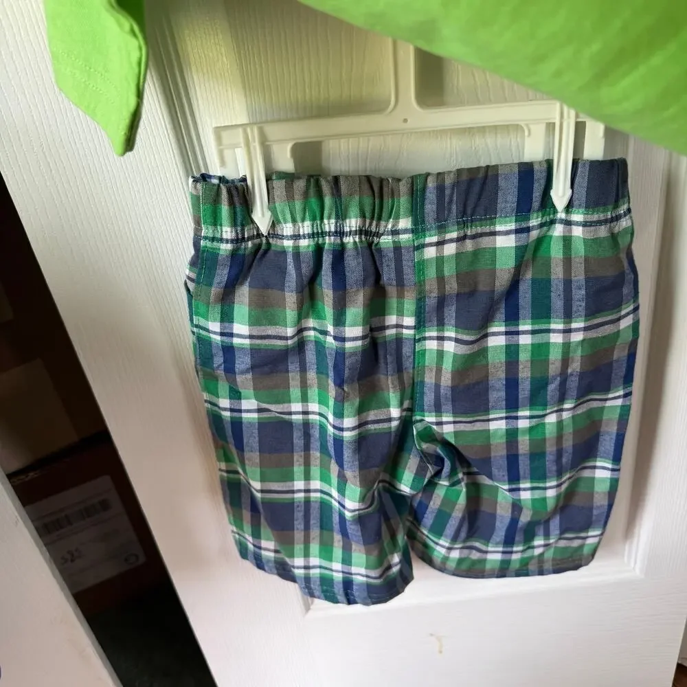 Kids 3T Turtle Power set Teenage Mutant Ninja Turtles Graphic tee plaid pants.